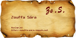 Zsuffa Sára névjegykártya
